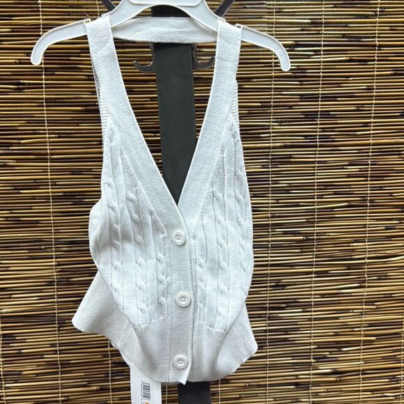 Calvin Klein Jeans Cable-Knit Cotton Halter Top Size‎ S - Picture 2 of 3